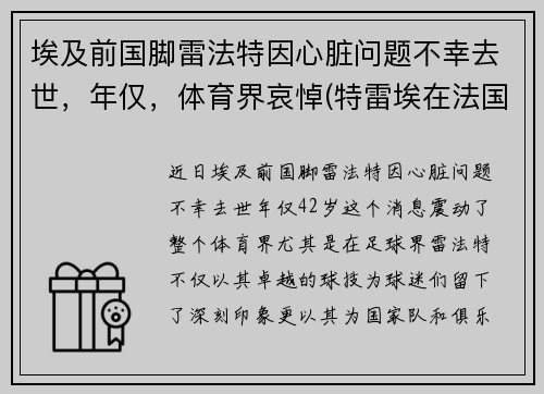 埃及前国脚雷法特因心脏问题不幸去世，年仅，体育界哀悼(特雷埃在法国什么位置)